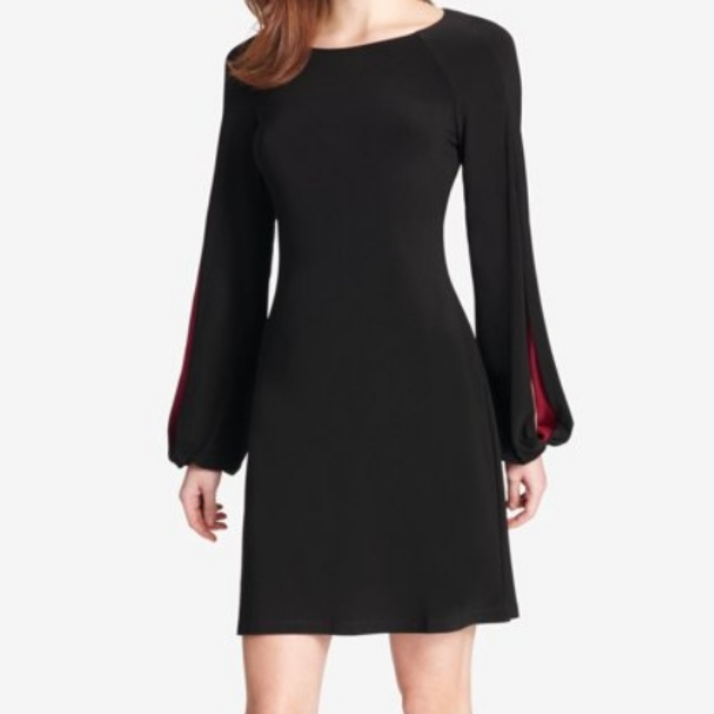 NWT Tommy Hilfiger Open Sleeved Black Dress